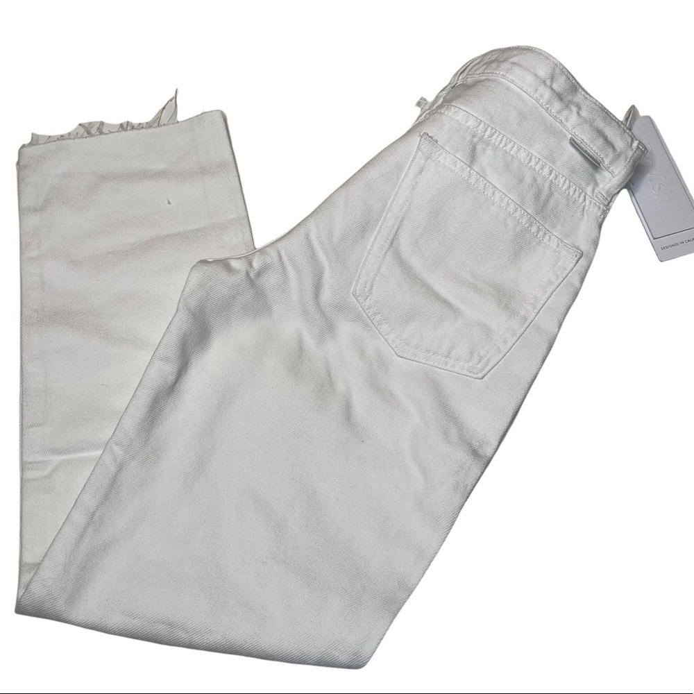 Boyish The Tommy High Rise Straight Leg Vintage White  Vegan Eco Friendly Jean